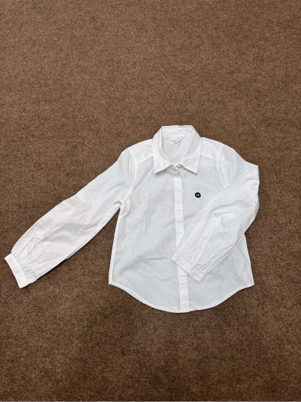 abercrombie kids White Long-Sleeve Button Shirt